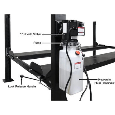 Atlas ALI Certified APEX 8 4-Post Lift + RJ35 Sliding Jacks Combo