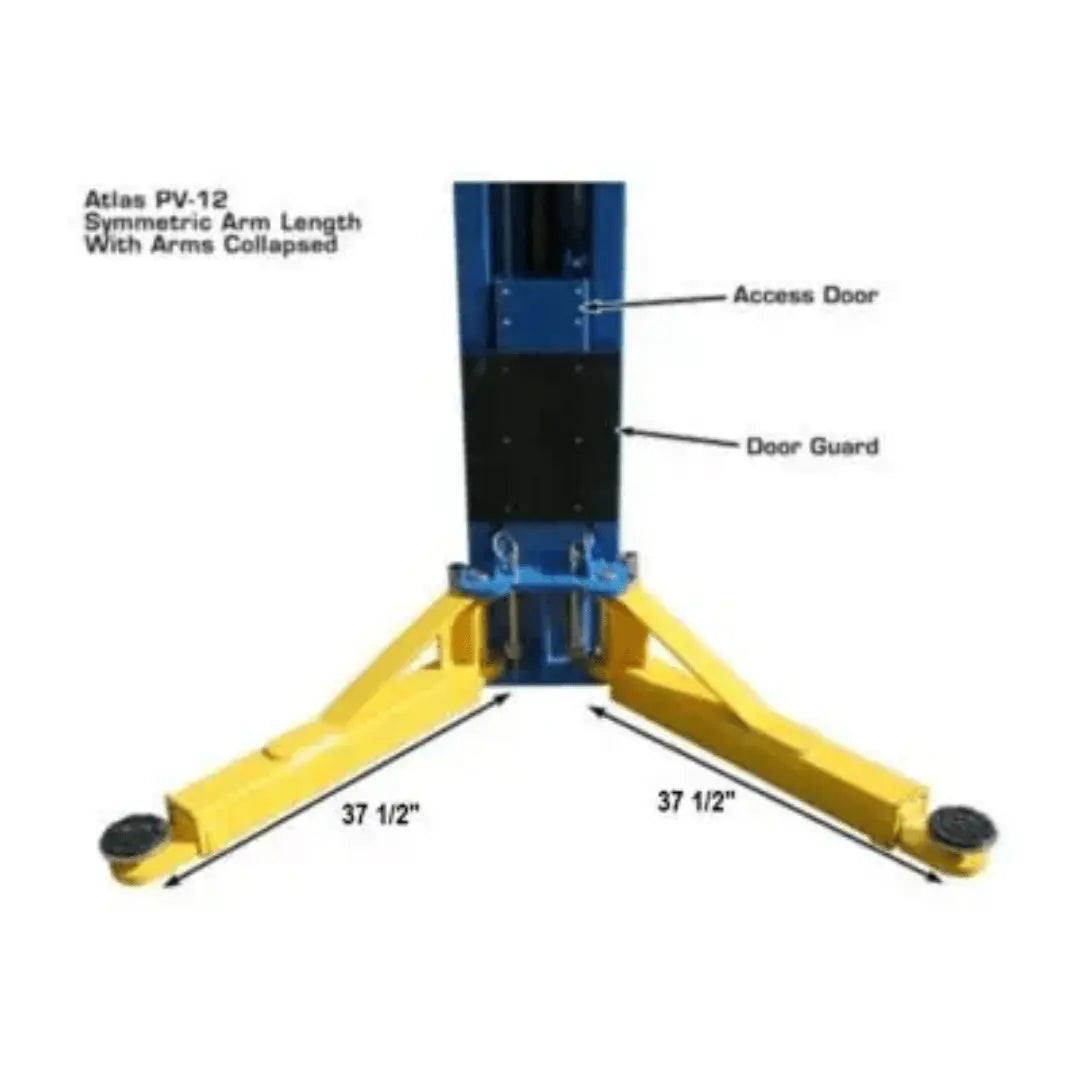 Atlas PV12PX Commercial Grade Overhead 12,000 lb. Capacity 2-Post Auitomotive Lift