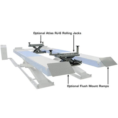 Atlas 12AWFSL Alignment Scissor Lift and RJ-6 Rolling Jack Combo