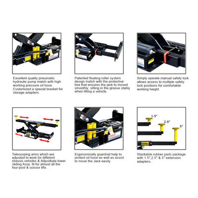 Amgo RJ-8A Automatic 8,000 lb Rolling Jack