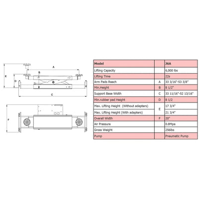 Amgo J6A 6,000 lb Rolling Jack