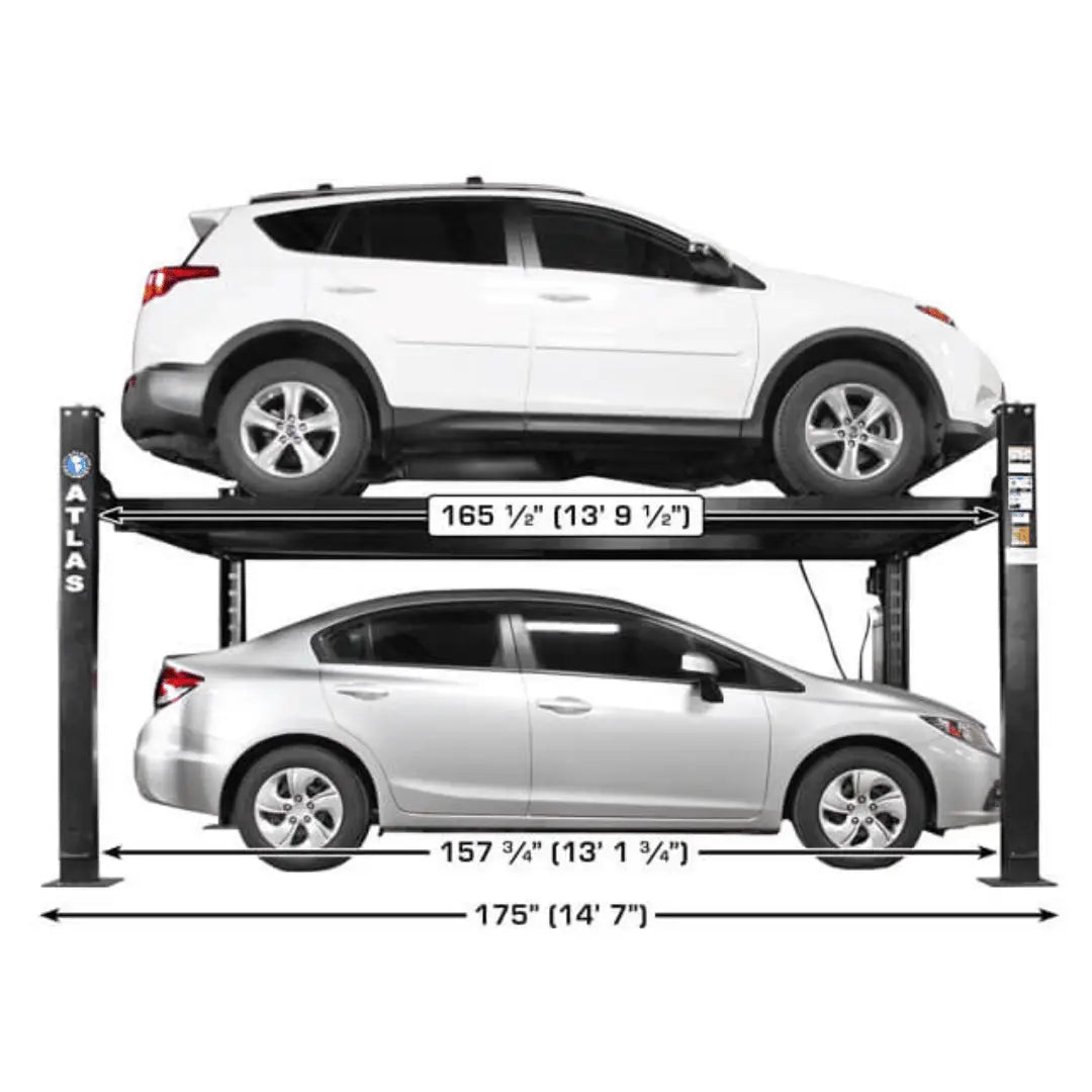 Atlas ALI Certified APEX 8 4-Post Lift + RJ35 Sliding Jacks Combo