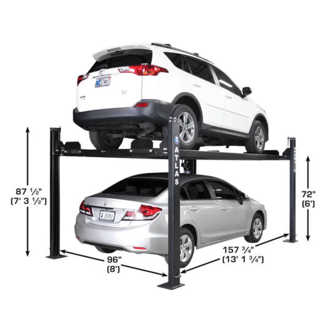 Atlas ALI Certified APEX 8 4-Post Lift + RJ35 Sliding Jacks Combo