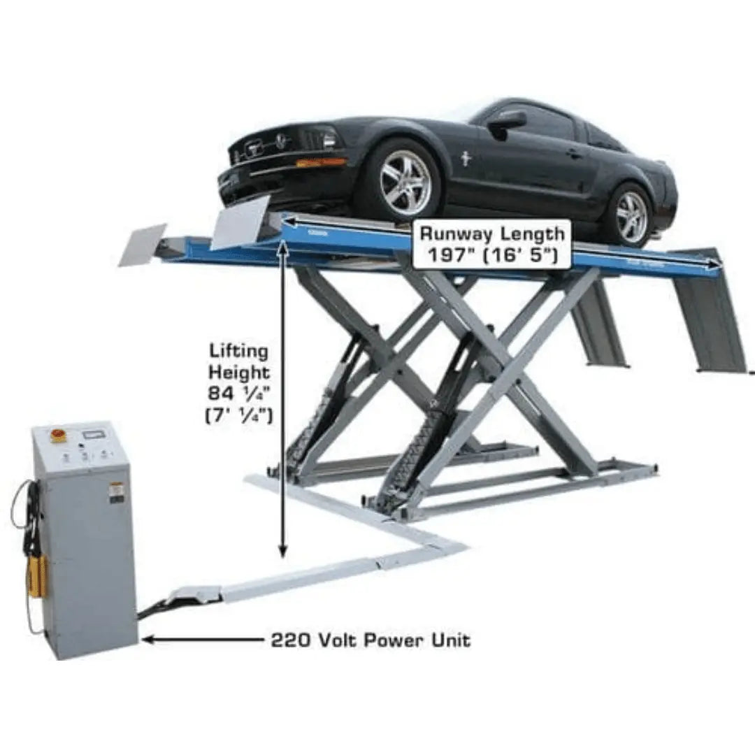 Atlas 12AWFSL 12,000 lb Capacity Alignment Scissor Lift with Wheels Free Lifts
