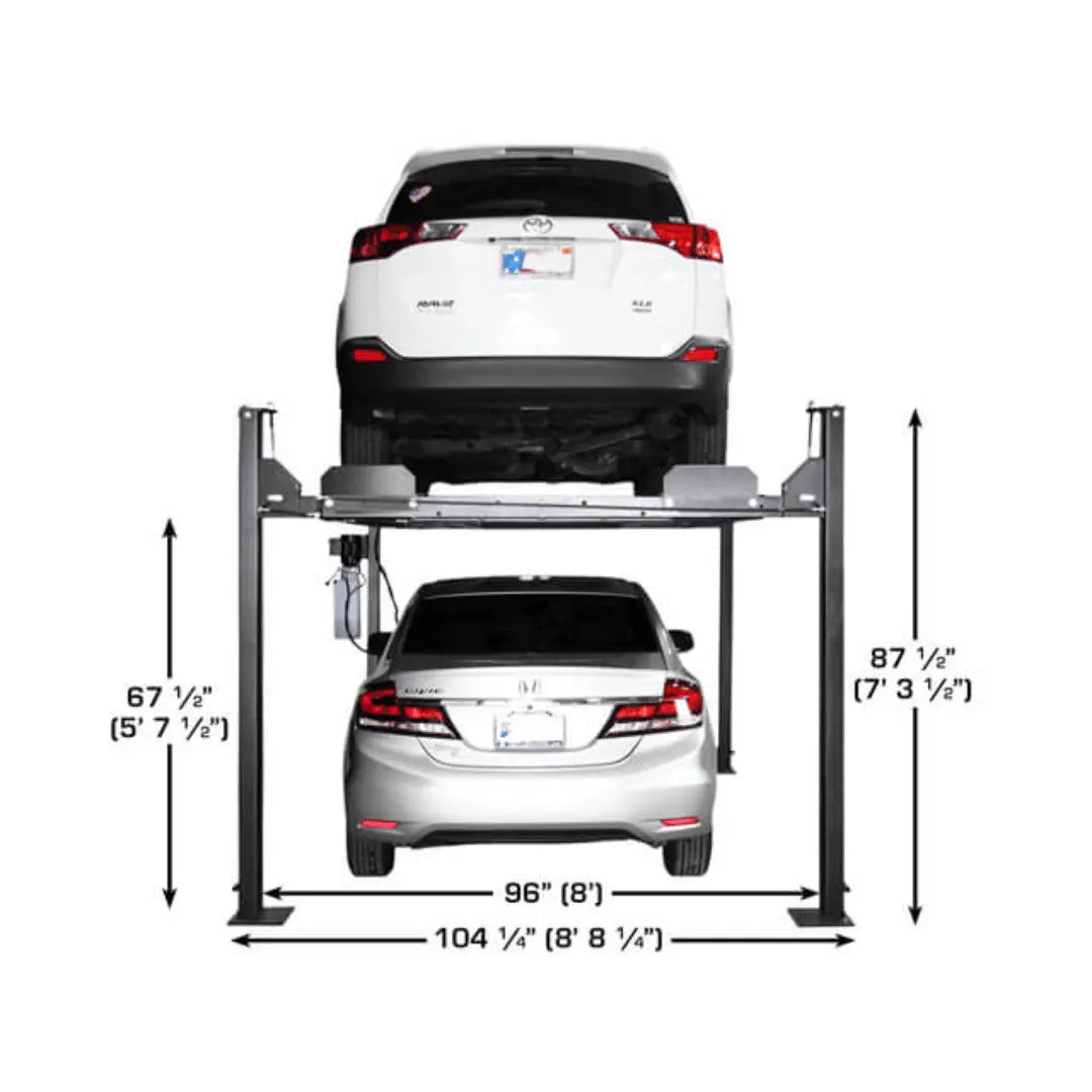Atlas ALI Certified APEX 8 4-Post Lift + RJ35 Sliding Jacks Combo