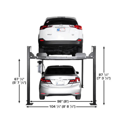 Atlas ALI Certified APEX 8 4-Post Lift + RJ35 Sliding Jacks Combo