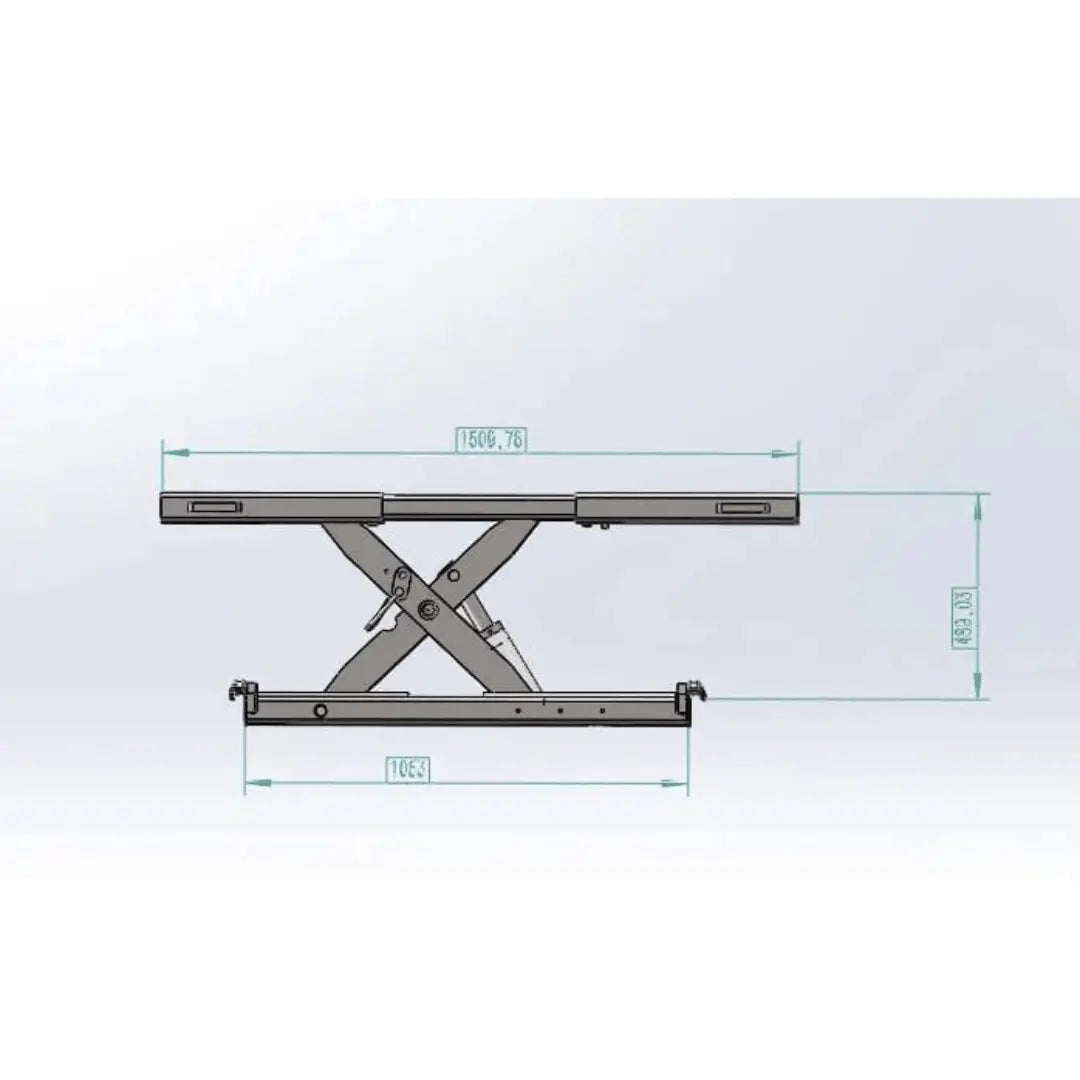 Katool KT-RJ50 Rolling Jack 5000 lbs Lifting Capacity - Fits KT-4H110 lift and the KT-4H850