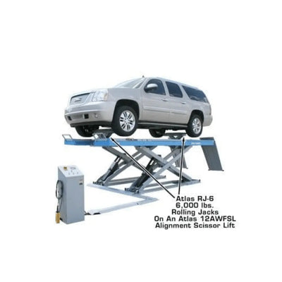 Atlas 12AWFSL Alignment Scissor Lift and RJ-6 Rolling Jack Combo