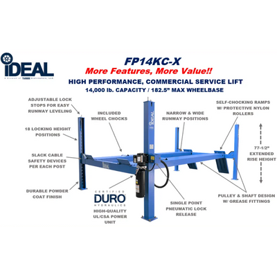 iDEAL FP14KC-X 4 Post Service Lift